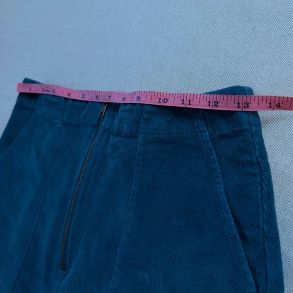 Wild‎ Fable 6 Teal Blue Corduroy Mini Skirt Stretch Indie Y2K Academia Cargo